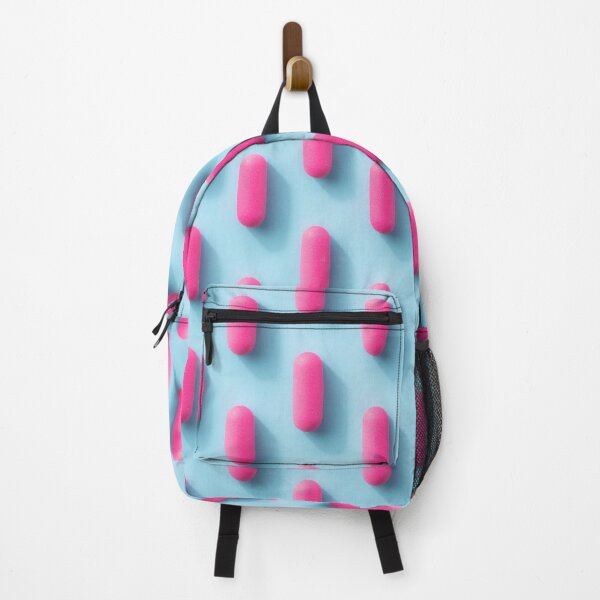 Item preview, Pink Pill Pattern On A Blue Background designed and sold by URbeloved-art.