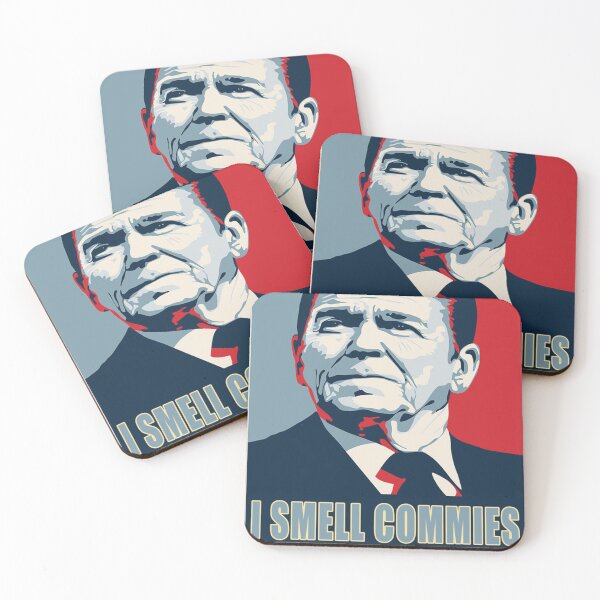 Item preview, I Smell Commies Ronald Reagan Portrait designed and sold by yvatdso.