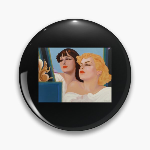 Item preview, Alberto Vargas Two Girls With A Squirrel Sticker designed and sold by donniejeanjr6.