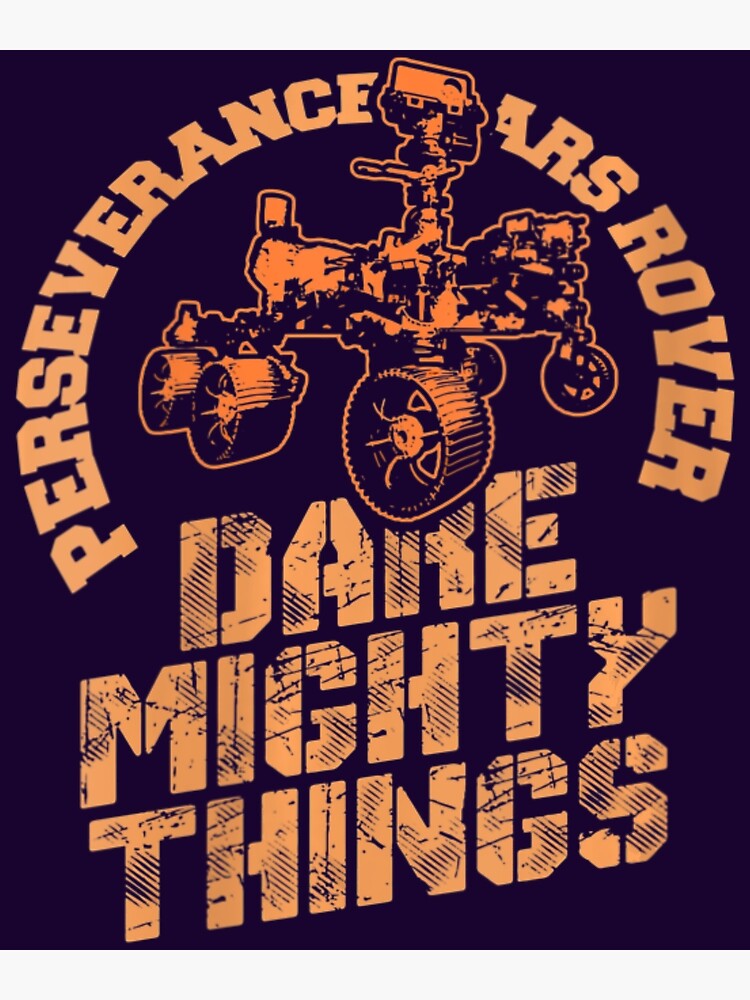 "Womens Dare Mighty Things Perseverance Mars Rover Landing 2021 VNeck