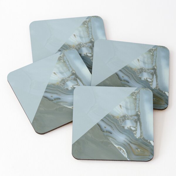 Item preview, modern turqouise blue marble pattern designed and sold by Beeroclock.