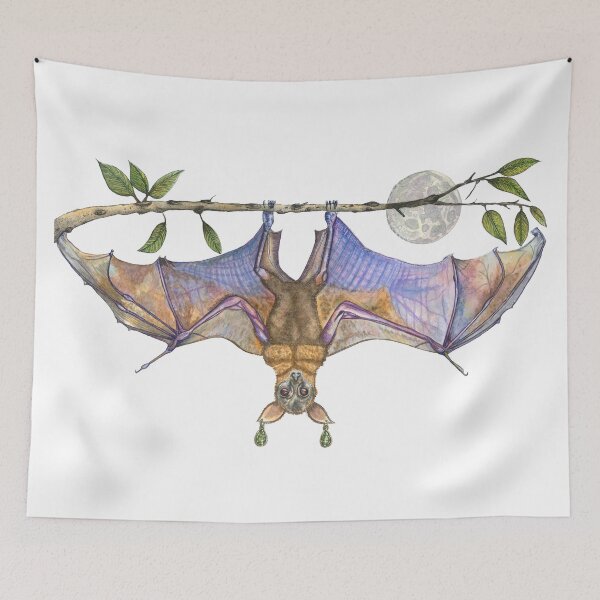 Item preview, Moon-Bathing Bat designed and sold by aliciapuran.