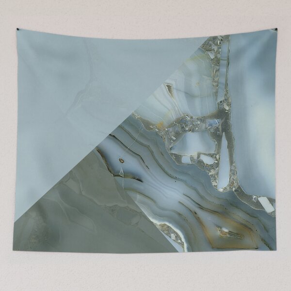 Item preview, modern turqouise blue marble pattern designed and sold by Beeroclock.