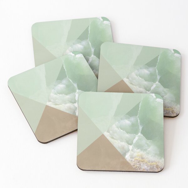 Item preview, modern light green and beige beach marble pattern designed and sold by Beeroclock.