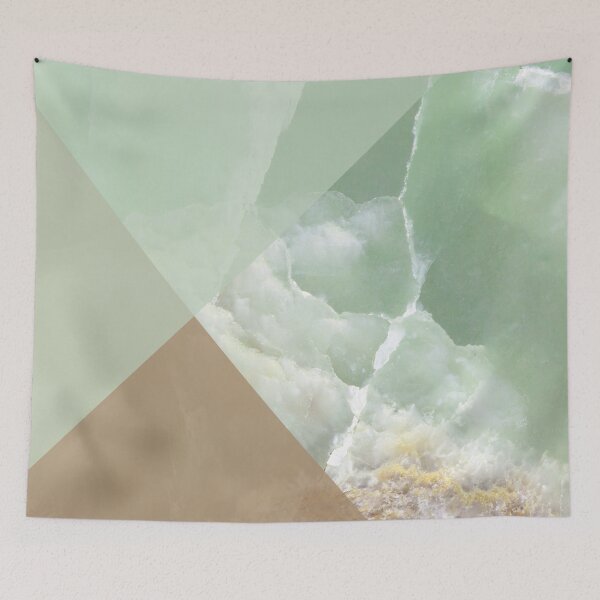 Item preview, modern light green and beige beach marble pattern designed and sold by Beeroclock.