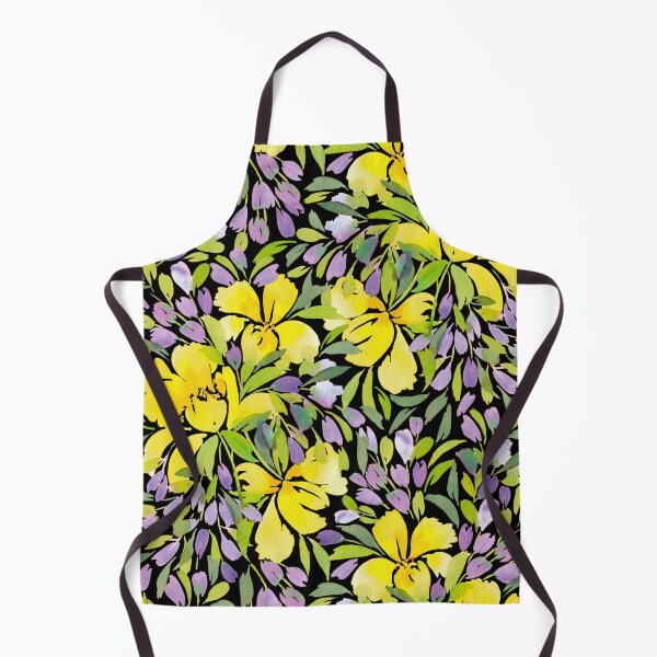 Item preview, Yellow and Violet II watercolor pattern designed and sold by THE COLOR ALCHEMY.