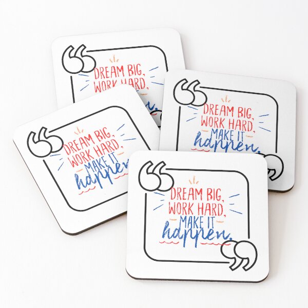 Item preview, Dream Big Work Hard Make It Happen Motivational Quotes designed and sold by theredsharp.