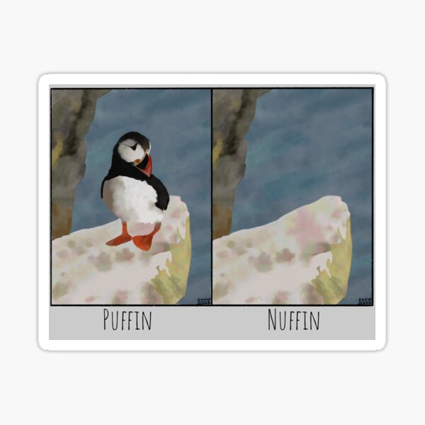 Item preview, Puffin. Nuffin.  designed and sold by Wendy Mallas Illustration.