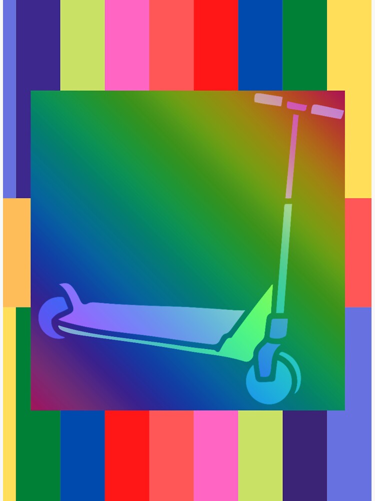 "Techno Scooter Neon Scooter " Sticker for Sale by Redbubble