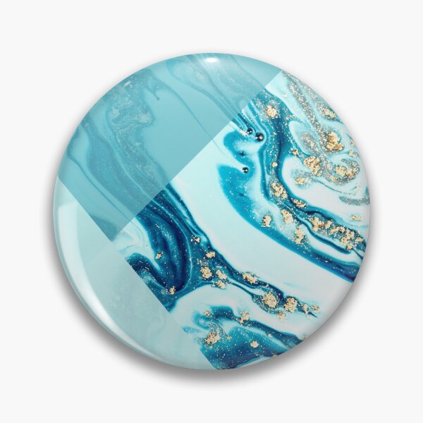 Item preview, light blue and gold luxury marble pattern designed and sold by Beeroclock.