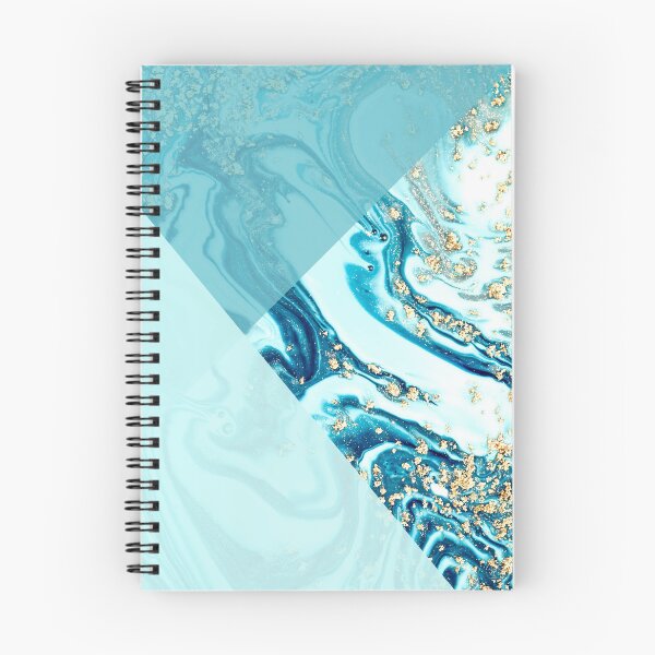 Item preview, light blue and gold luxury marble pattern designed and sold by Beeroclock.