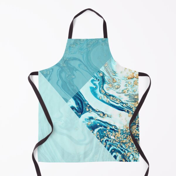 Item preview, light blue and gold luxury marble pattern designed and sold by Beeroclock.