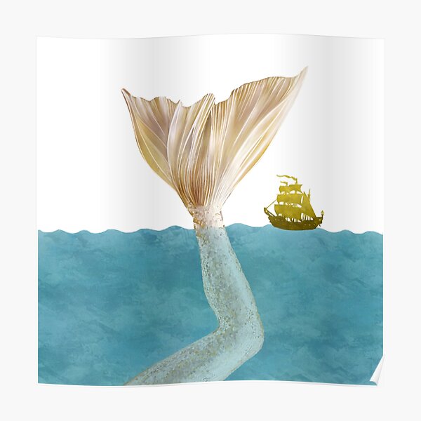 The Mermaid Poster By Maryedenoa Redbubble