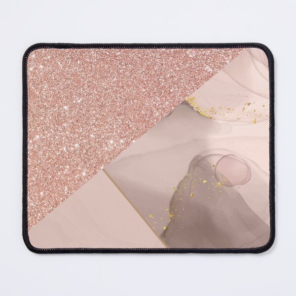 Item preview, rose gold glitter and brown luxury marble pattern designed and sold by Beeroclock.