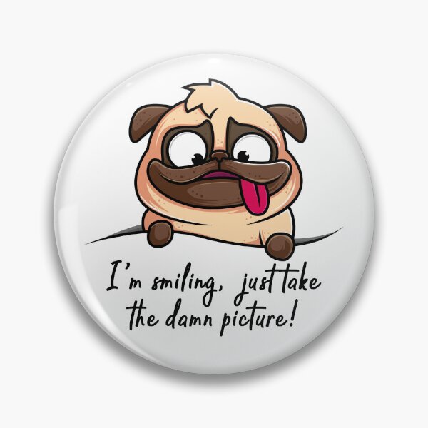 Item preview, I'm smiling - cute pug designed and sold by Lolly's Lane Shoppe.
