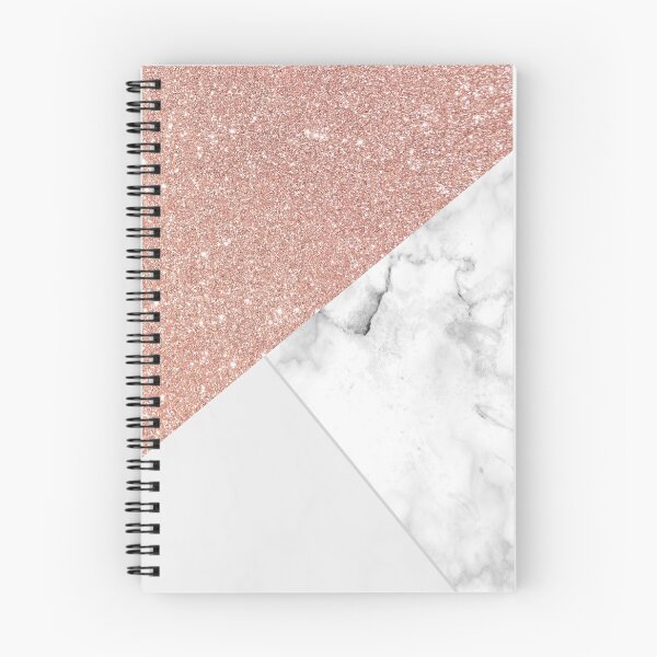 Item preview, rose gold glitter and white luxury marble pattern designed and sold by Beeroclock.