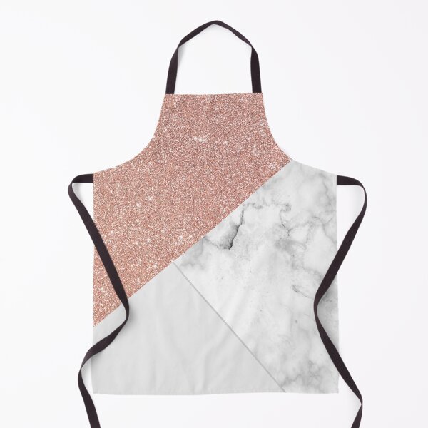 Item preview, rose gold glitter and white luxury marble pattern designed and sold by Beeroclock.