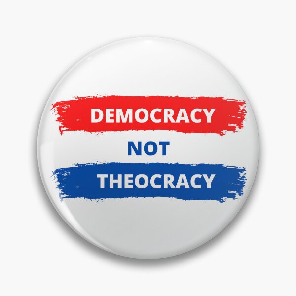Item preview, Democracy Not Theocracy designed and sold by Shuksham  arts.