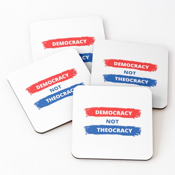 Item preview, Democracy Not Theocracy designed and sold by Shuksham  arts.