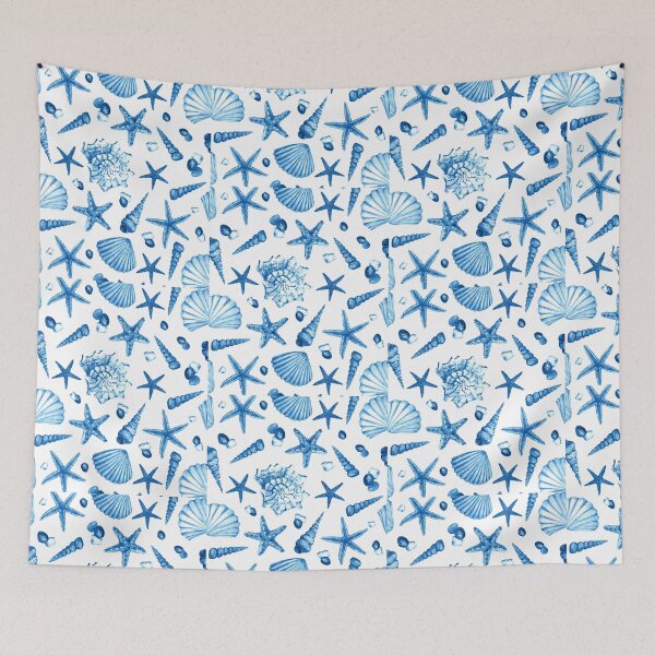 Item preview, Watercolor Seamless Pattern With Seashells, Starfish And Stones. designed and sold by anes18.
