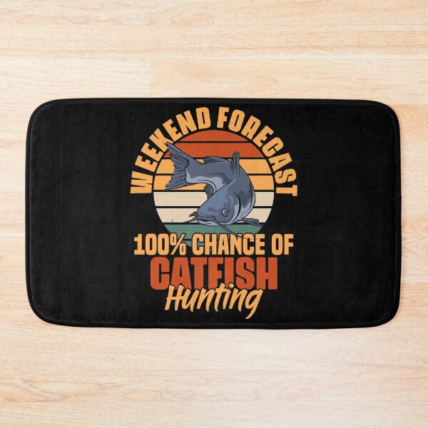 Item preview, Weekend Forecast 100% Chance Funny Catfish Fishing Catfisher designed and sold by Nessshirts.