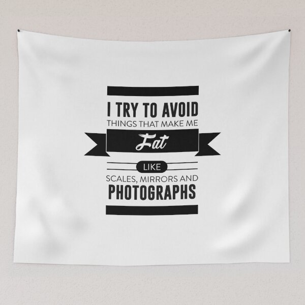 Item preview, I Try To Avoid Things That Make Me Fat Funny Design designed and sold by Articulate.