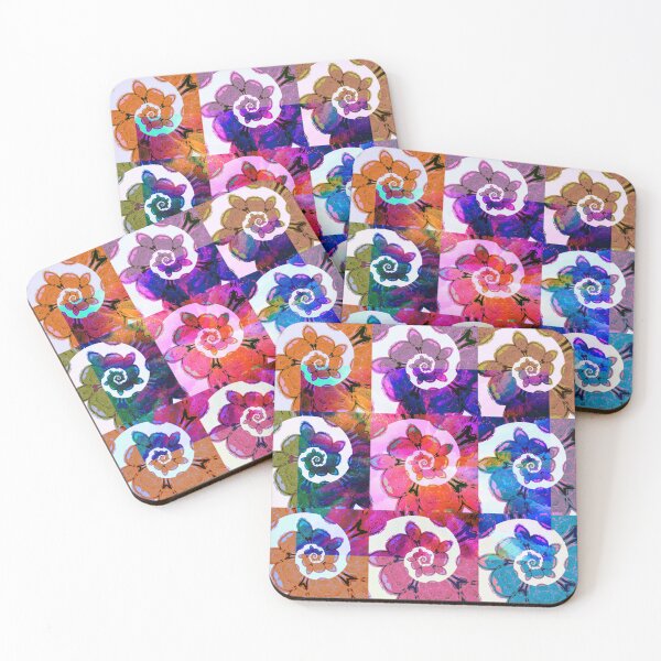 Item preview, Pop abstract spiral pattern in vivid colors designed and sold by Laree  Jones.