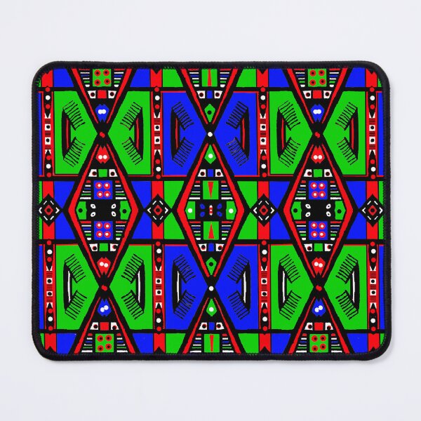 Item preview, African Tribal Patterns Manjak Wax Textile Print  "Cachieu" Gambia Flag colors designed and sold by Tony Cisse.
