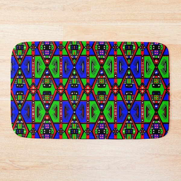 Item preview, African Tribal Patterns Manjak Wax Textile Print  "Cachieu" Gambia Flag colors designed and sold by Tony Cisse.
