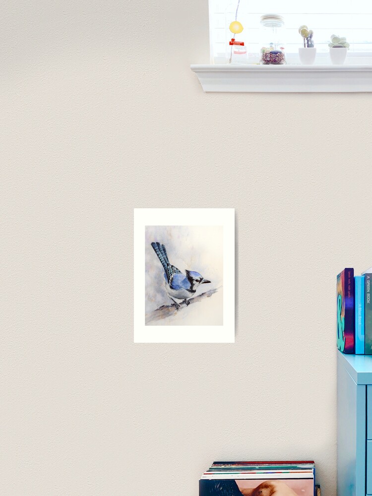 Blue Jay Bird Flying Watercolor Hand Stock Illustration 1012265281