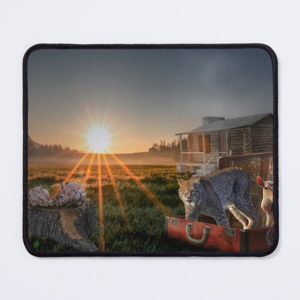 Item preview, Gathering at the forest house at sunrise designed and sold by OskiOnTour.