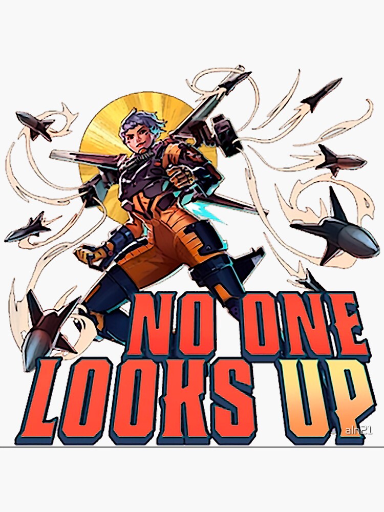 Apex Legends Holospray Valkyrie No One Looks Up Sticker For Sale By Aln Redbubble