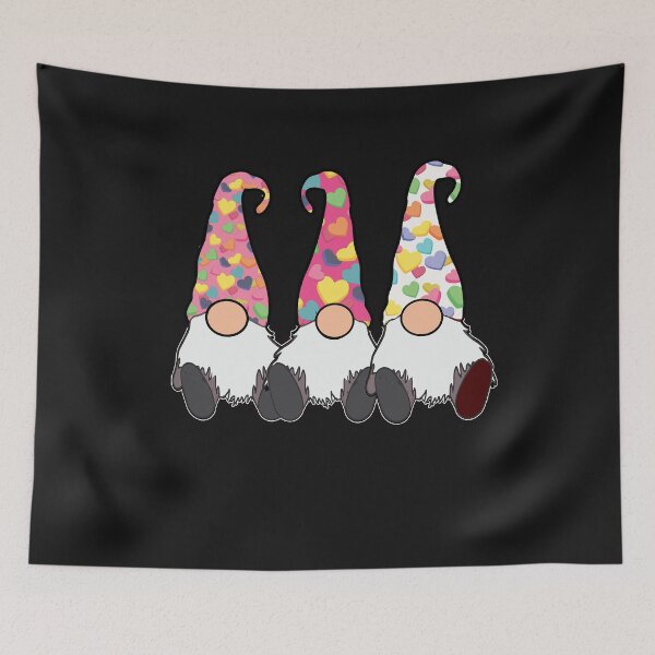 Item preview, Valentines Pink Gnomes Red Pink Hats Hearts, Swedish Tomte Cute Elves designed and sold by funnytshirtemp.
