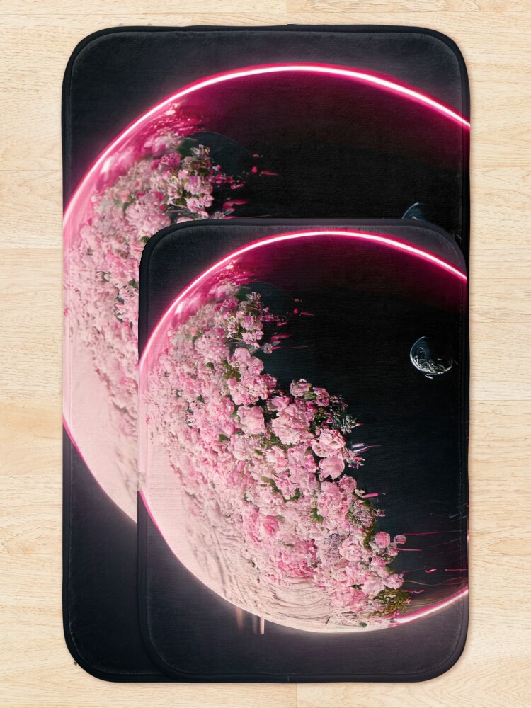 Alternate view of Cosmic Flower Alien Sci-Fi Space Planet Bath Mat