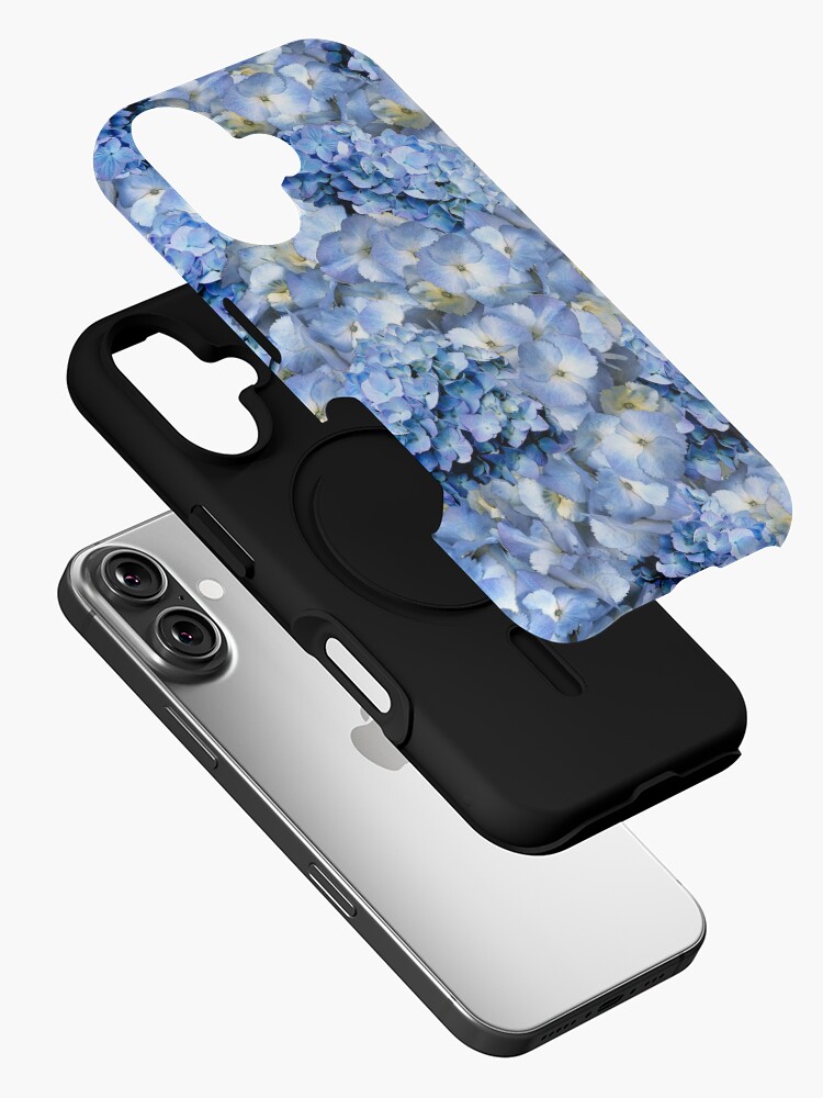 Thumbnail 2 of 4, iPhone Case, Blue hydrangea - floral art designed and sold by MarionsArt.