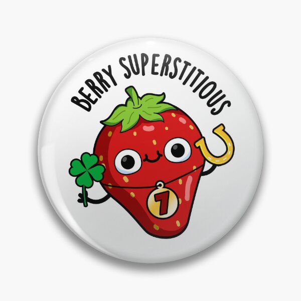 Item preview, Berry Superstitious Funny Fruit Puns  designed and sold by punnybone.