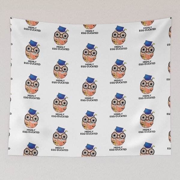 Item preview, Highly Egg-ducated Educated Funny Egg Puns  designed and sold by punnybone.