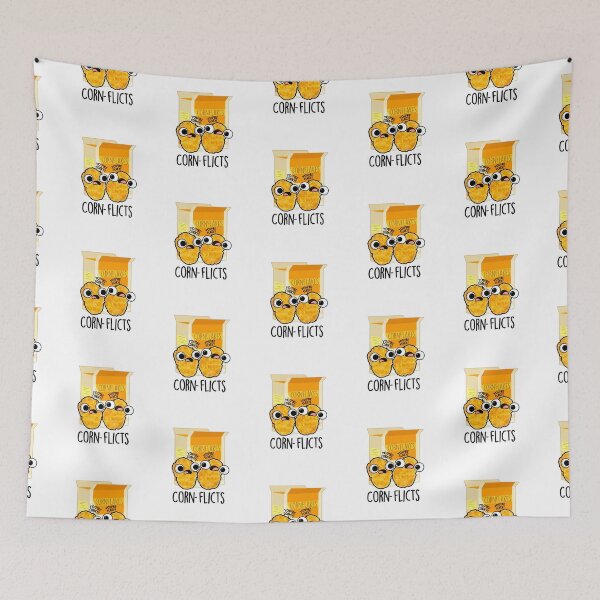 Item preview, Corn-flicts Cute Corn Flakes Pun designed and sold by punnybone.