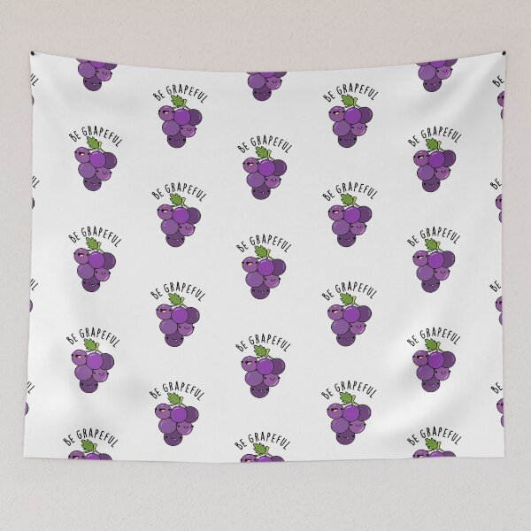 Item preview, Be Grapeful Grateful Funny Grape Puns  designed and sold by punnybone.