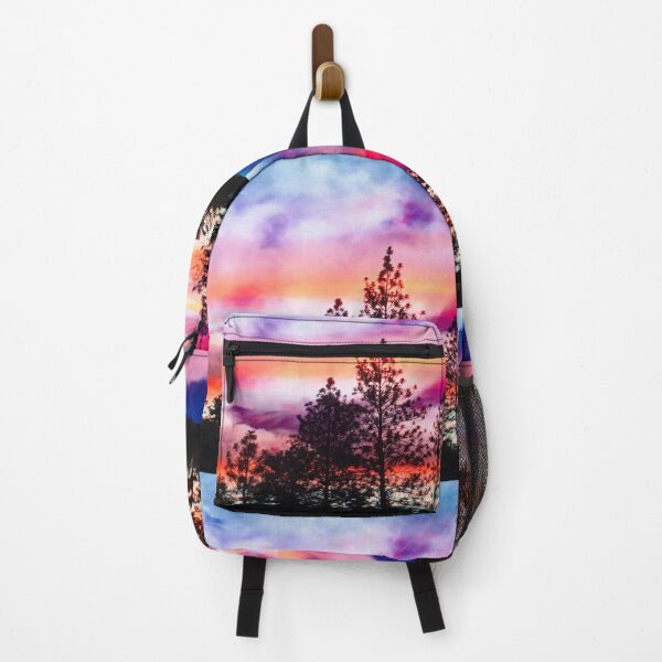 Item preview, Sunset thru the trees blue orange purple designed and sold by WildCanyon.