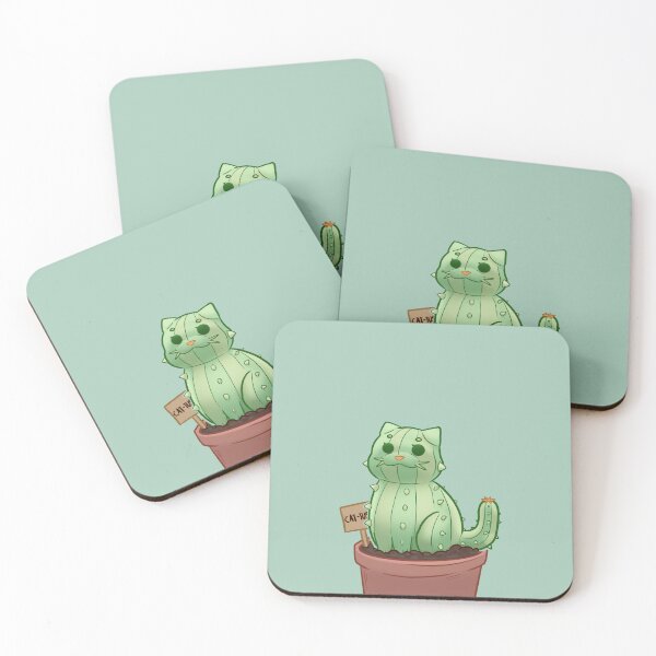Item preview, Cat-tus - Cat Cactus (Green Background) designed and sold by whyzeewhy.