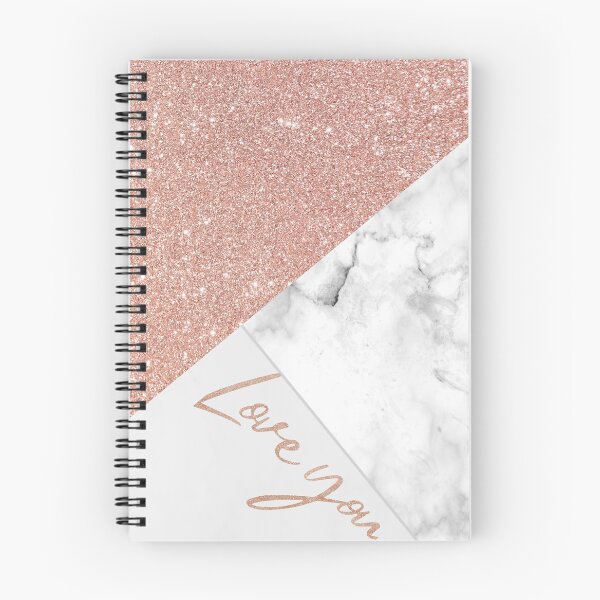 Item preview, rose gold glitter Love You white luxury marble pattern designed and sold by Beeroclock.