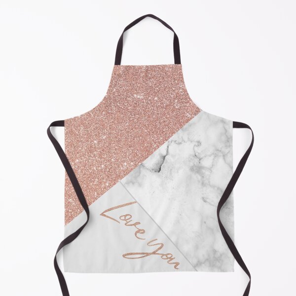 Item preview, rose gold glitter Love You white luxury marble pattern designed and sold by Beeroclock.