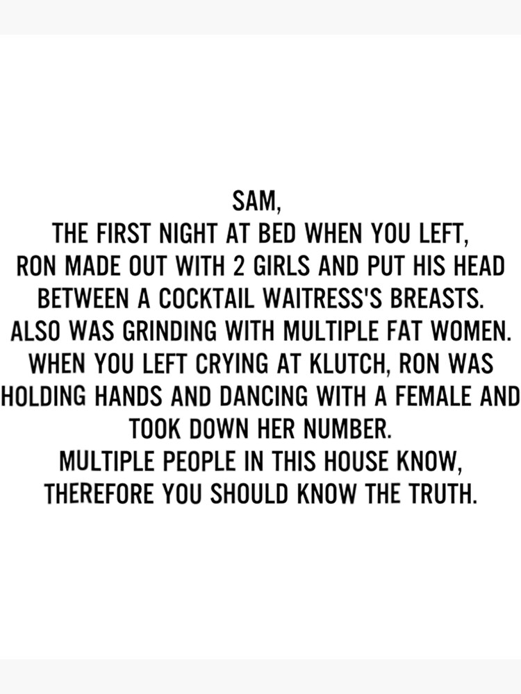 "Jersey Shore Sammi Sweetheart Letter" Poster for Sale by