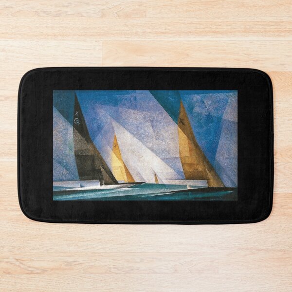 Item preview, Sailboats nautical, maritime landscape coastal painting by Lyonel Feininger Poster designed and sold by florekleckm.