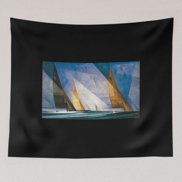 Item preview, Sailboats nautical, maritime landscape coastal painting by Lyonel Feininger Poster designed and sold by florekleckm.