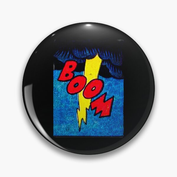Item preview, Lightening Bolt Boom Comic Book Style Deep Blue Classic T-Shirt designed and sold by donnielnah.