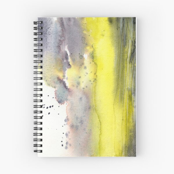 Item preview, Gray and yellow abstract painting designed and sold by Sveta Mikhalevich.