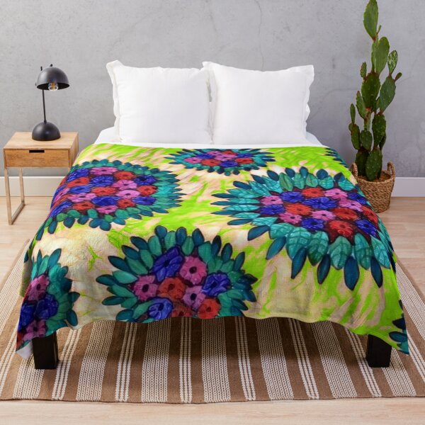 Item preview, Colorful flower bush- green designed and sold by mindmaster007.
