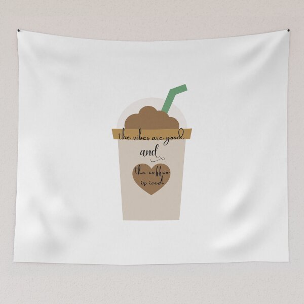 Item preview, The vibes are good and the coffee is iced designed and sold by CreeDesigns723.
